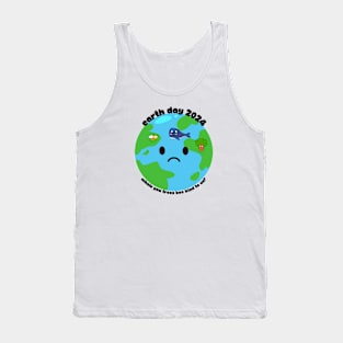 Earth Day whales trees bees be kind to us Tank Top